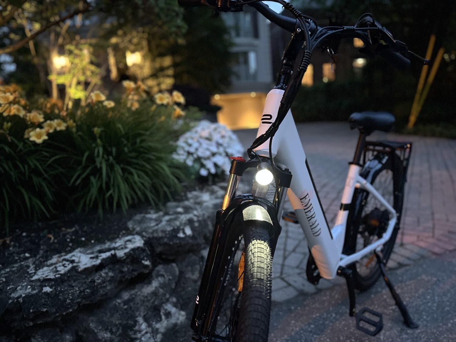 Blaze Pro at dusk with its headlight on