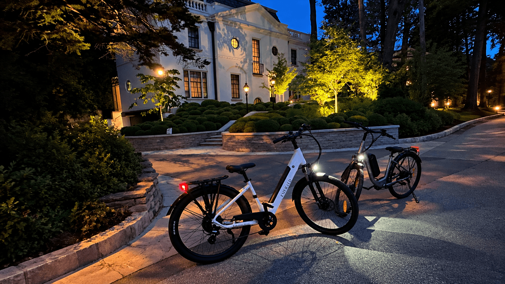 Riding an Emerald e-bike through a Toronto neighbourhood
